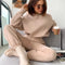 2024 Autumn New Women'S Leisure Suit Solid Color Long Sleeved Loose Hoodie Sports Trouser Female Winter Fashion Two Piece Set